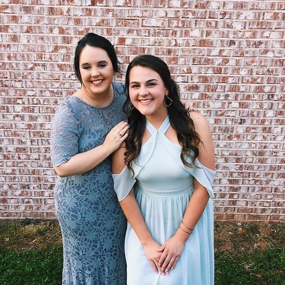 Light Teal Long Dress - Picture 4 of 4